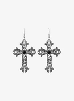 Social Collision Statement Skull Cross Earrings