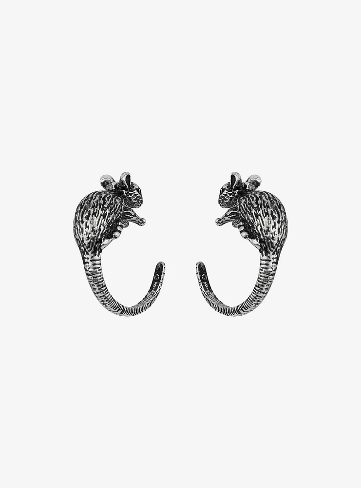 Social Collision Rat Hoop Earrings