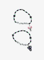 Teddy Bear Monster Weirdo Best Friend Bead Bracelet Set