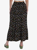 Thorn & Fable Mushroom Floral Tiered Maxi Skirt