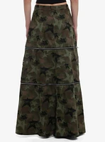 Social Collision Camo Star Zip-Off Maxi Skirt