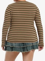 Her Universe Studio Ghibli® My Neighbor Totoro Stripe Girls Long-Sleeve Top Plus