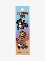 Cowboy Critters Enamel Pin Set