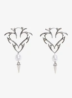 Social Collision Flame Heart Spike Drop Earrings