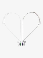 Thorn & Fable Butterfly Wing Crystal Best Friend Necklace Set