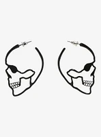 Social Collision Skull Outline Hoop Earrings