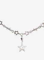 Social Collision Pearl Star Lariat Necklace