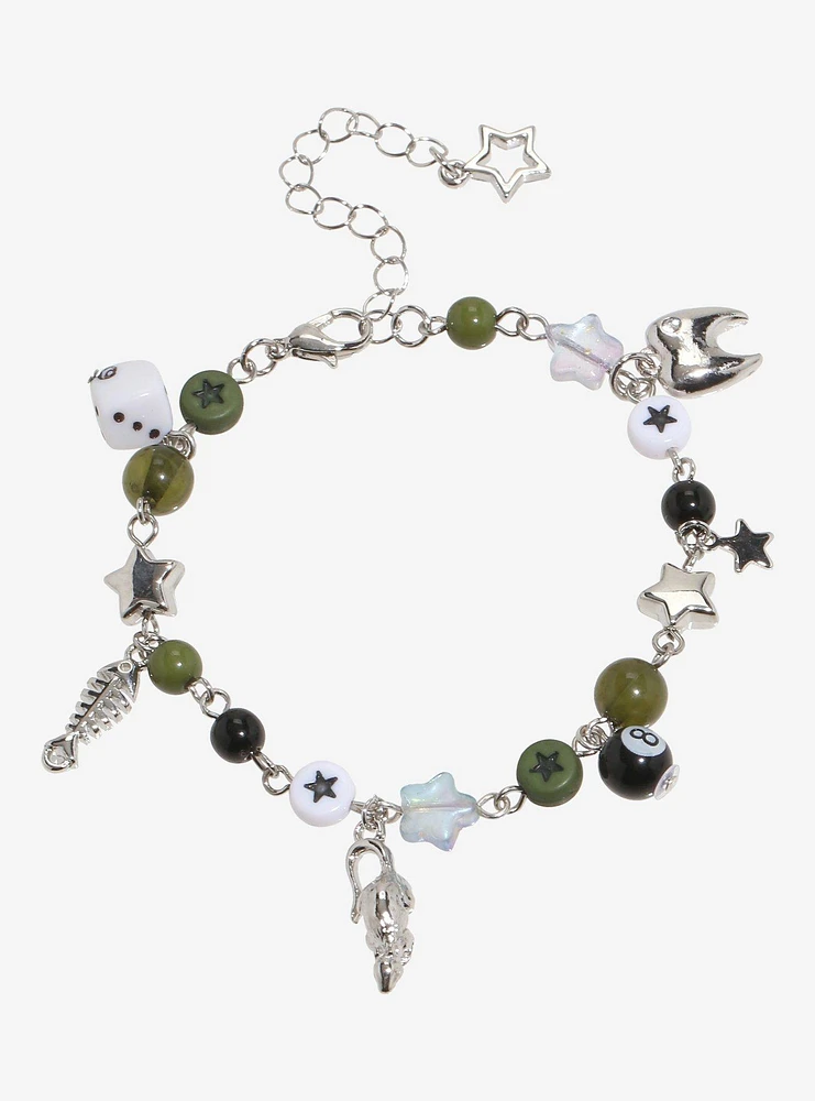 Social Collision 8-Ball Rat Bead Chain Bracelet