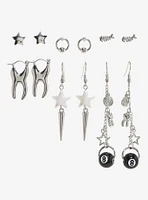 Social Collision Tooth Fish Bone Earring Set