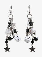 Social Collision Dice Star Bone Earrings