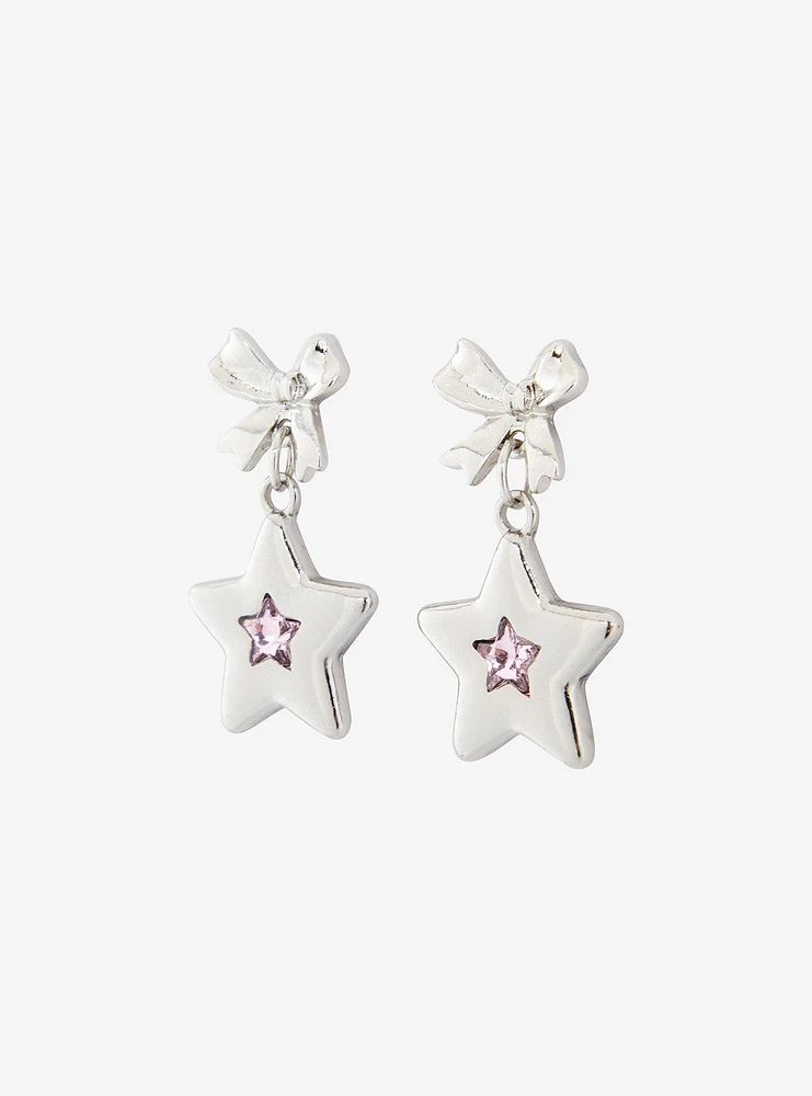 Sweet Society Star Bow Drop Earrings