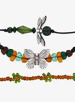 Thorn & Fable Dragonfly Butterfly Cord Bracelet Set