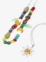 Thorn & Fable Flower Sun Mushroom Bead Necklace Set