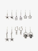 Social Collision Tooth Star Skull Earring Set