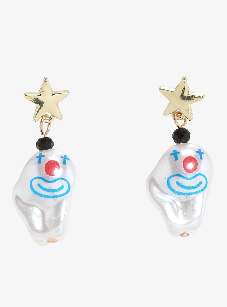 Pearlescent Clown Star Earrings