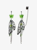 Thorn & Fable Butterfly Wing Chain Cuff Earrings