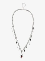 Social Collision Spider Spike Charm Necklace