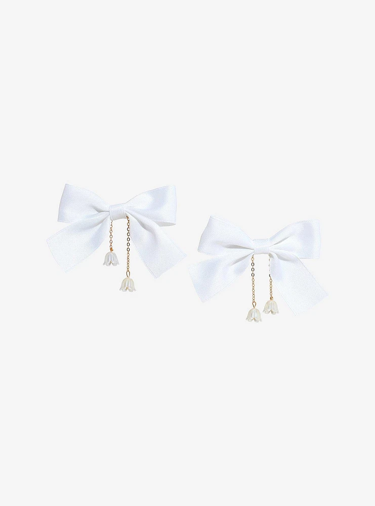 Sweet Society White Flower Hair Bow Set