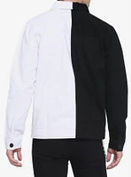 Black & White Split Denim Jacket