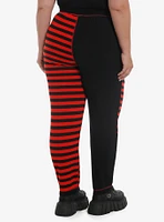 Emily The Strange Stripe Girls Jogger Sweatpants Plus