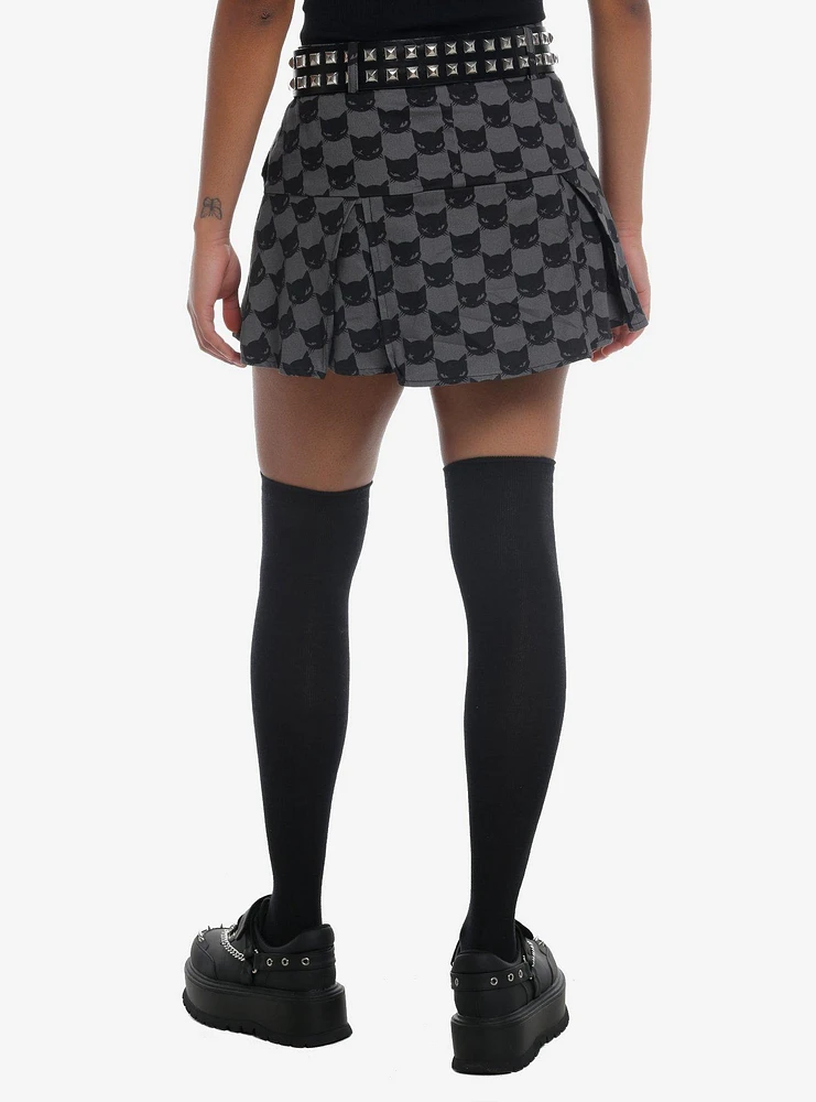 Emily The Strange Cats Pleated Skirt With Belt