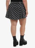 Emily The Strange Cats Pleated Skirt With Belt Plus