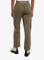 Olive Cargo Wide Leg Pants