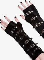 Goth Buckle Gloves Armwarmer