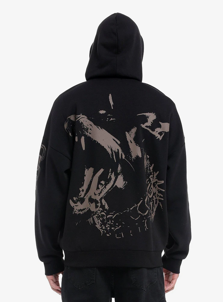 Social Collision Brown & Black Dogs Hoodie