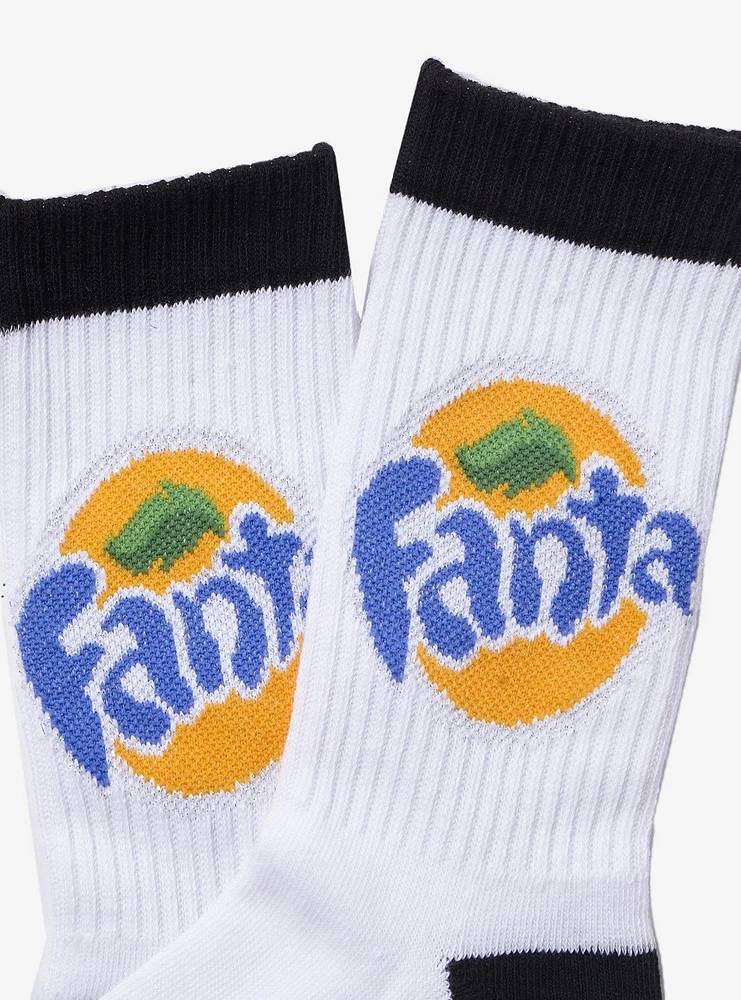 Fanta Orange Glitter Crew Socks