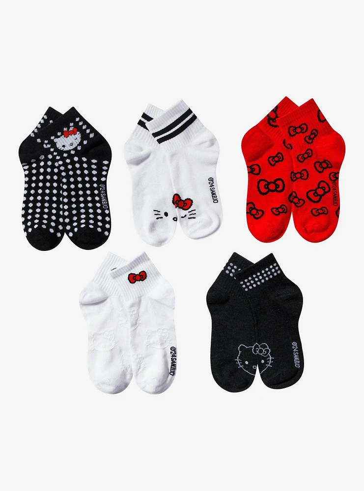 Hello Kitty Icon Ankle Socks 5 Pair