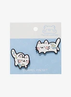 Pastel Decal Cat Enamel Pin Set By Miaocherii