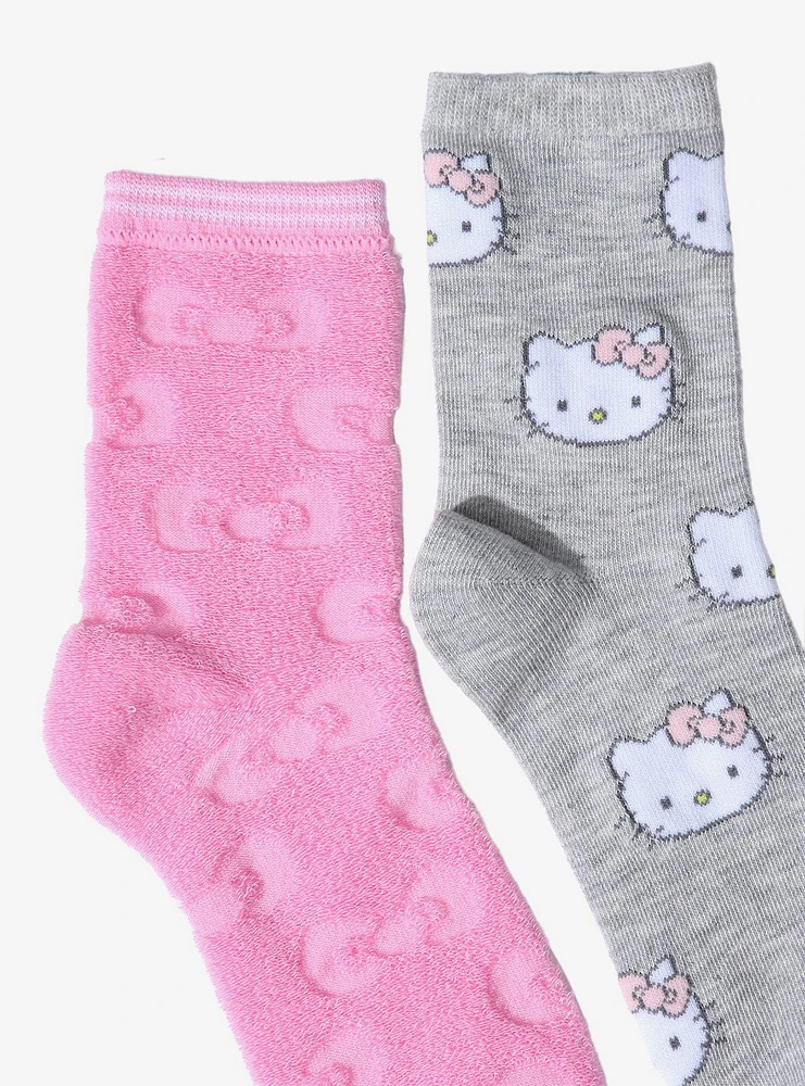 Hello Kitty Bows Crew Socks 2 Pair