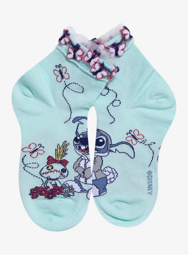 Disney Stitch & Scrump Butterfly Jelly Ankle Socks