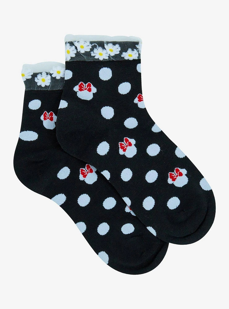 Disney Minnie Mouse Floral Lace Ankle Socks