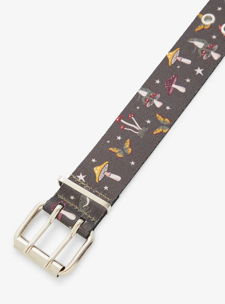 Frog Mushroom Forest Grommet Belt