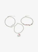 Hello Kitty Bling Pearl Bracelet Set