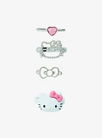 Hello Kitty Heart Bow Bling Ring Set