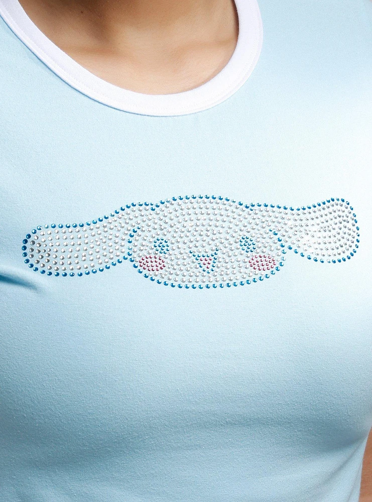 Cinnamoroll Rhinestone Girls Baby Ringer T-Shirt