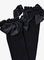 Black Bows Crew Socks