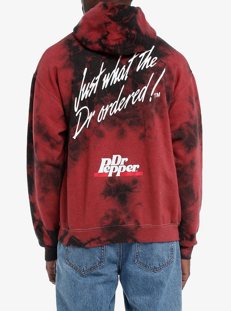 Dr. Pepper Quote Red & Black Tie-Dye Hoodie