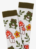 Mushroom Frog Crew Socks