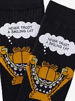 Garfield Never Trust A Smiling Cat Crew Socks