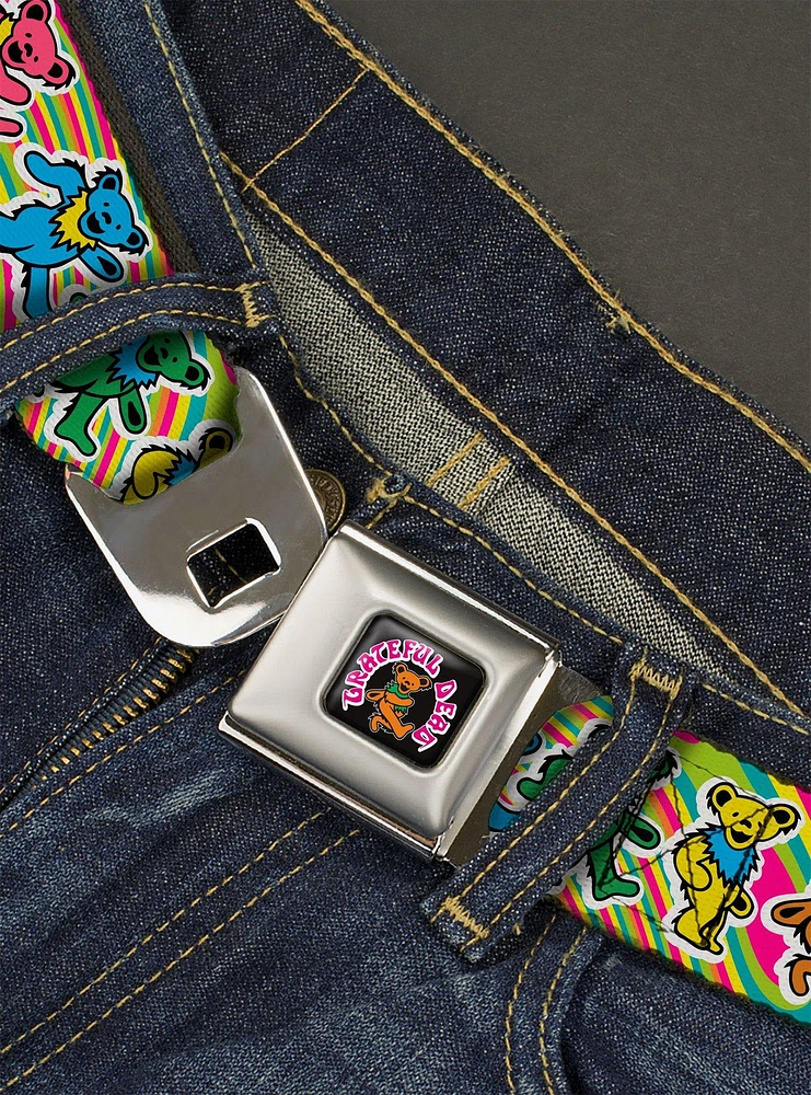 Grateful Dead Dancing Bears Swirl Seatbelt Belt