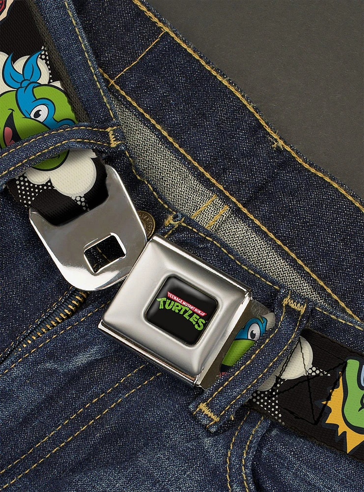 Teenage Mutant Ninja Turtles Faces And Icons Seatbelt Belt