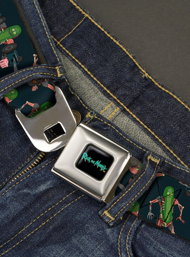 Rick And Morty Pickle Rat Suit Poses Seatbelt Belt