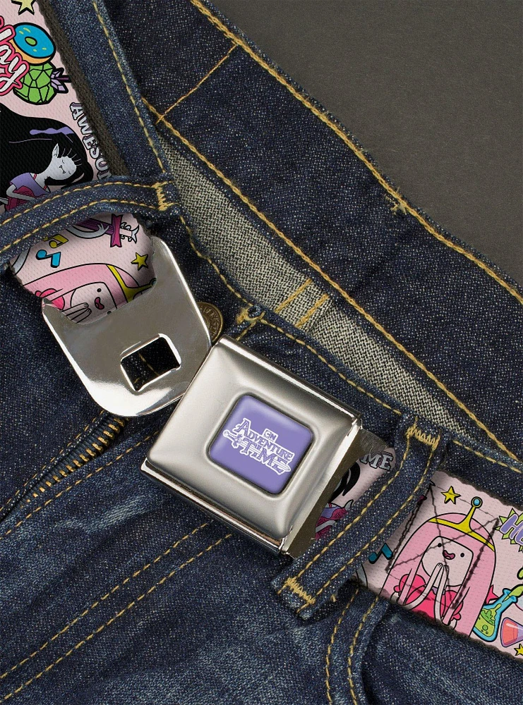 Adventure Time Marceline And Princess Bubblegum Collage Seatbelt Belt