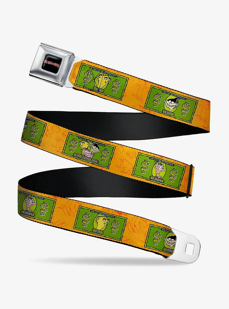 Ed, Edd N Eddy Money Notes And Icons Seatbelt Belt