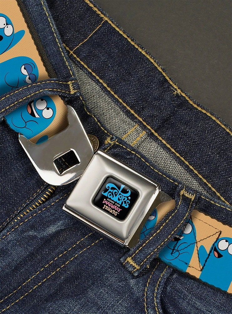 Foster's Home For Imaginary Friends Bloo Expressions Beige Seatbelt Belt