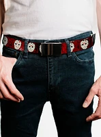 Friday The 13th Hockey Mask Iconss Flip Web Belt